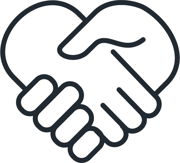 Icon Handschlag – Symbol für faire und transparente Zusammenarbeit